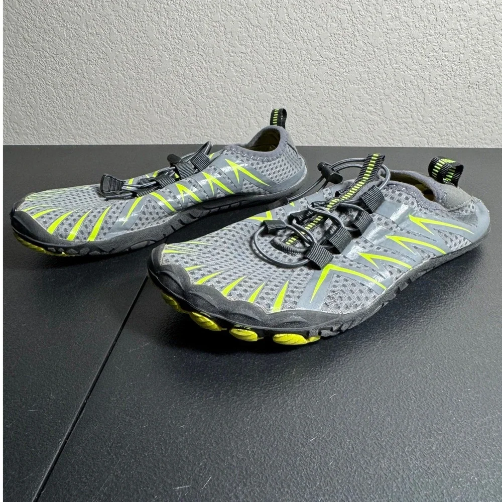 Hike Footwear Panthera Barefoot Shoes Grey Lime Green Minimalist Wide Toe Box 39